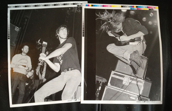 Proof pints of Steve Double’s images © courtesy of Bruce Pavitt/’Experiencing Nirvana’ book/Steve Double
