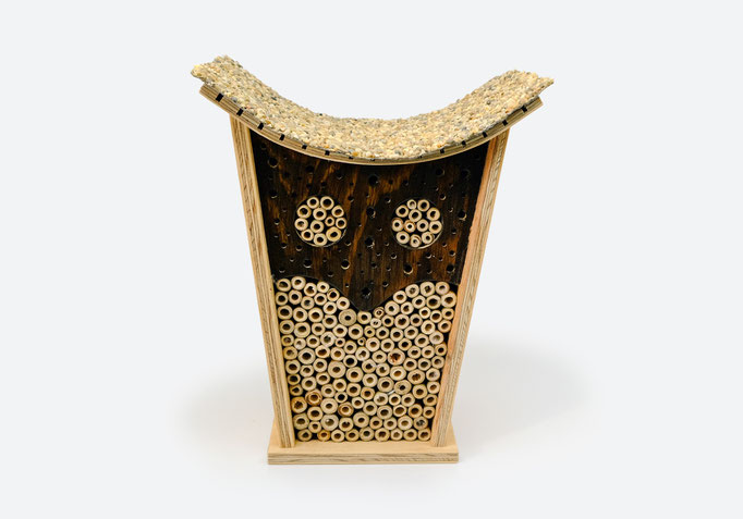 Eule, Wildbienen-Nisthilfe, Insektenhotel, Bienenhotel, handgemacht. Geschenke & Accessoires 