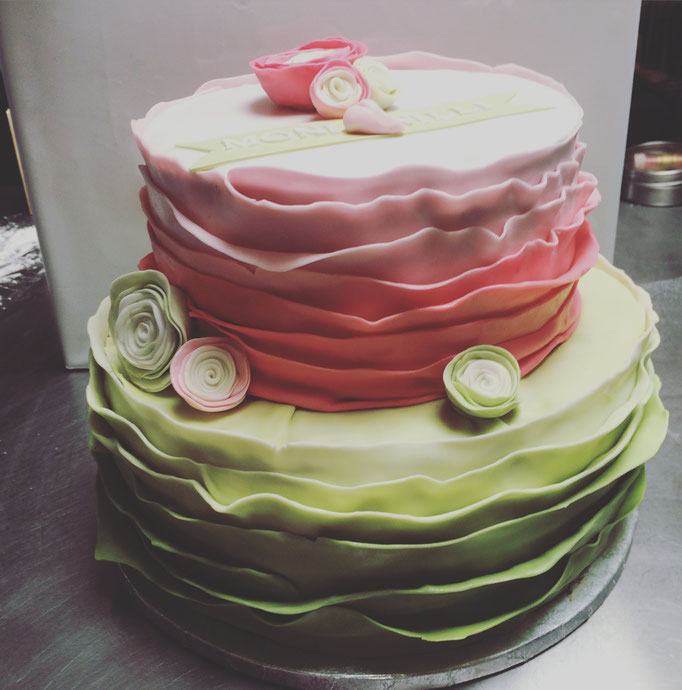Ombretorte in Pink-grün