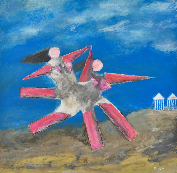 "Mes femmes courant sur la plage " (d'après Picasso)