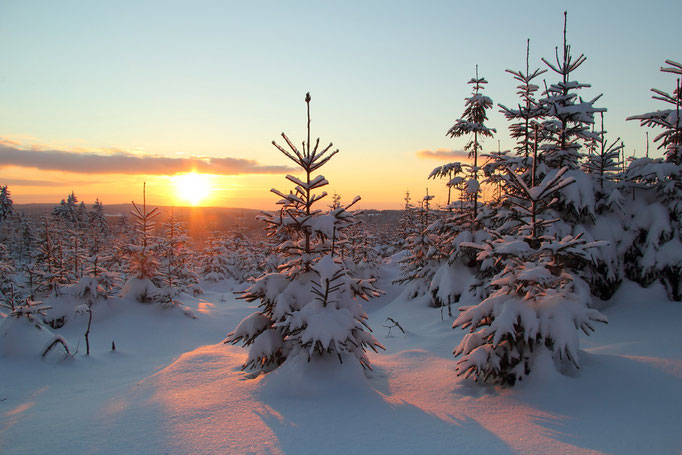 Sonnenuntergang auf dem Auersberg