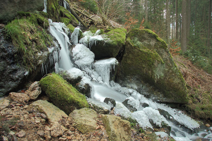 Wasserfall Blauenthal gefroren