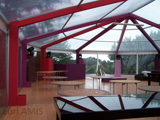 coffrage avec habillage charpente aluminium -Mariage Pays Basque