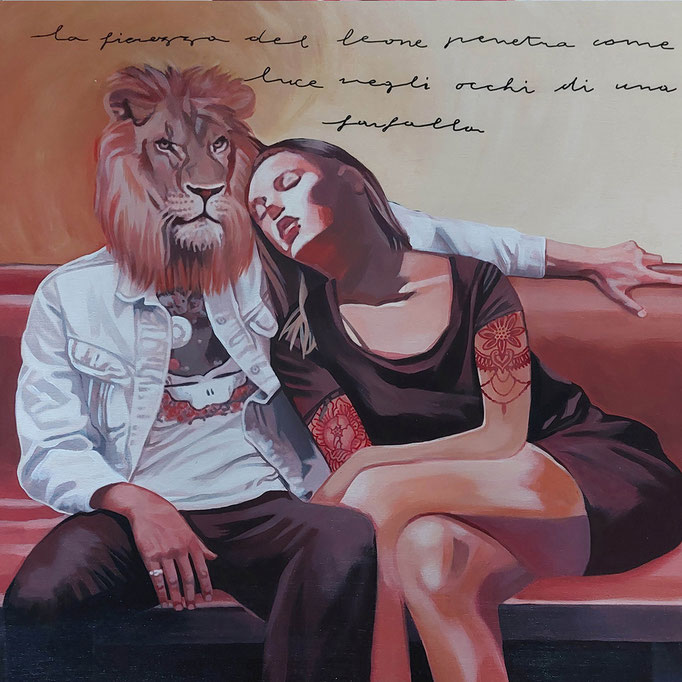 La fierezza del leone - cm60x60  (disponibile)