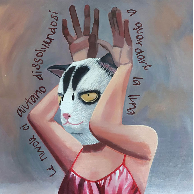 Guardare la luna - cm60x60 (disponibile)