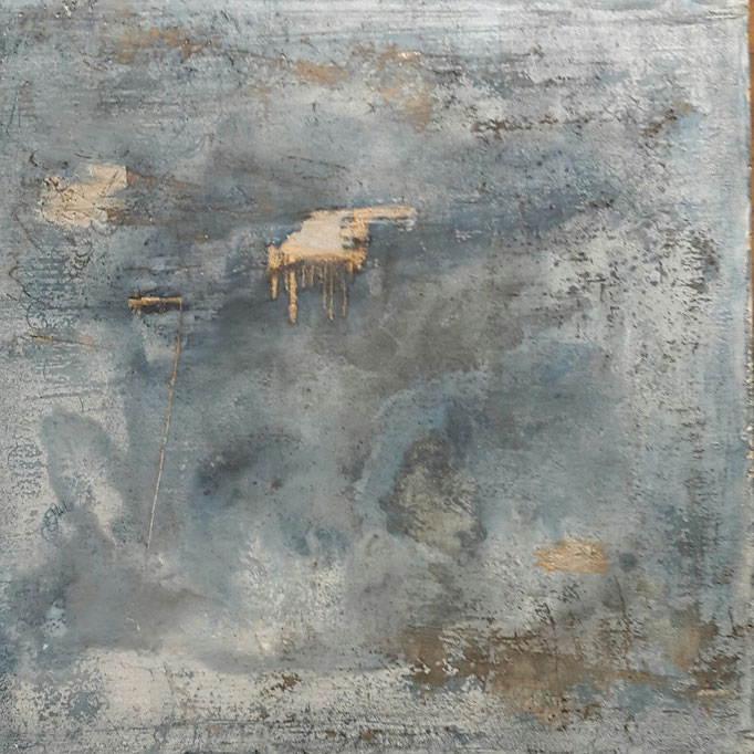 Marrakesch, Sumpfkalk mit Pigment auf Holzgrund 70x70