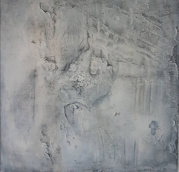 Norge 2019, 70x70 Sumpfkalk, Pigment auf Holzgrund