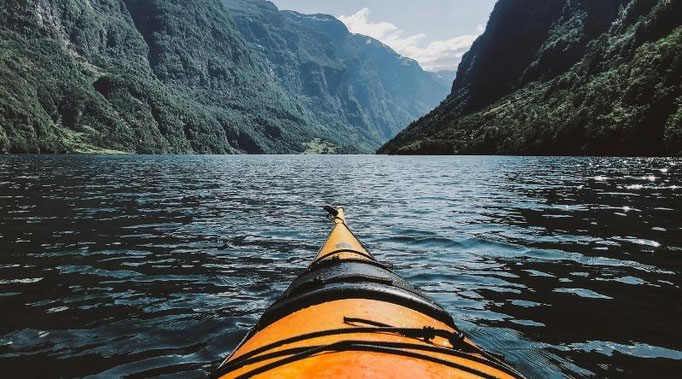 Kajakfahren in Norwegen