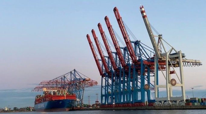 Containerkräne im Hamburger Hafen