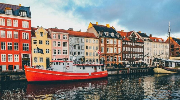 Der Hafen in Nyhavn, Dänemark