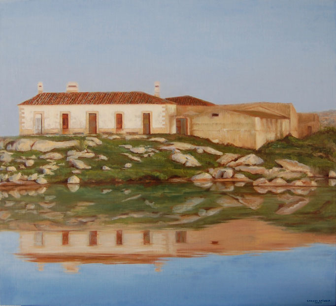 Oil on canvas mounted on panel,