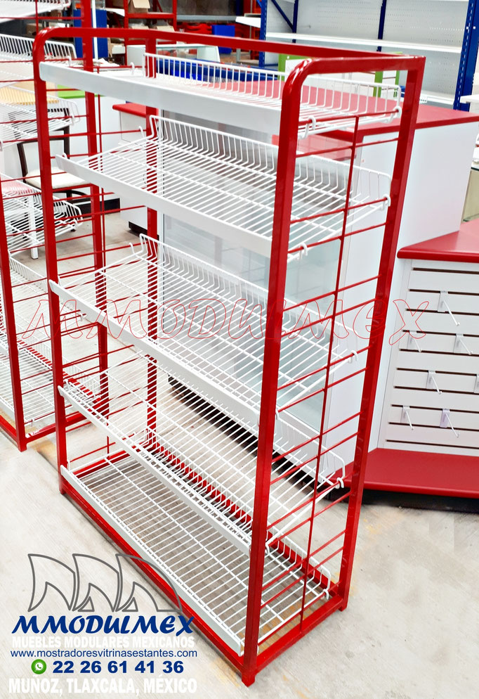 Exhibidor multiuso para productos de tiendas y negocios