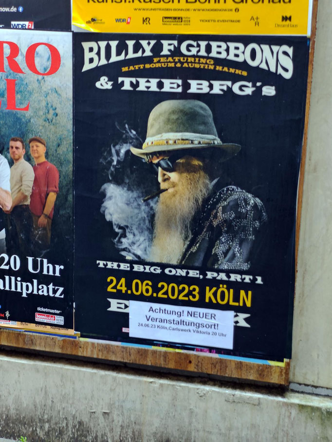 2023 Billy F. Gibbons at Carlswerk Victoria, Cologne