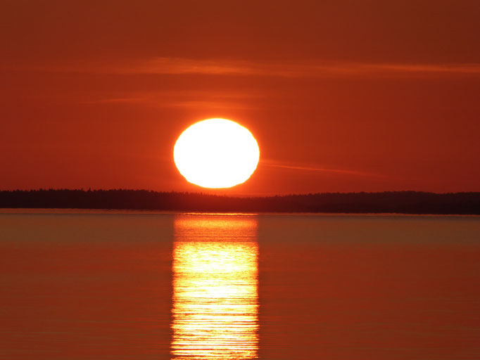 Sonnenuntergang Päijänne See Finnland