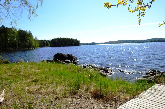 Shore at the bay in front of the house. Seen from your steg