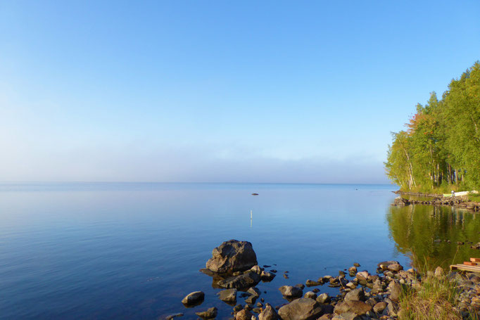 Shore at the bay in front of the house