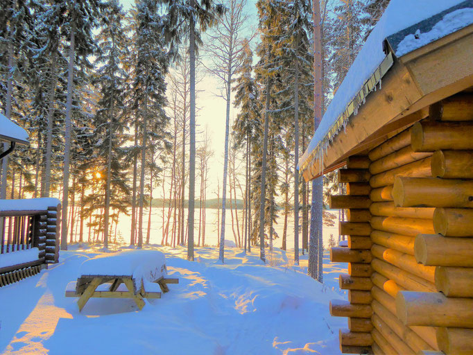  Sunrise at the outdoor sauna