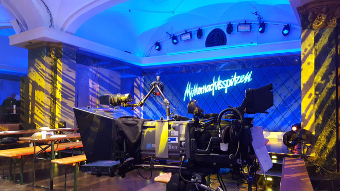 Impressionen aus dem Festsaal des Wartesaals am Dom  - Kameraaufbau für eine TV-Aufzeichnung für den WDR
