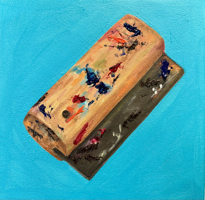 Squeegee   Oil on canvas 25cm x 25cm 