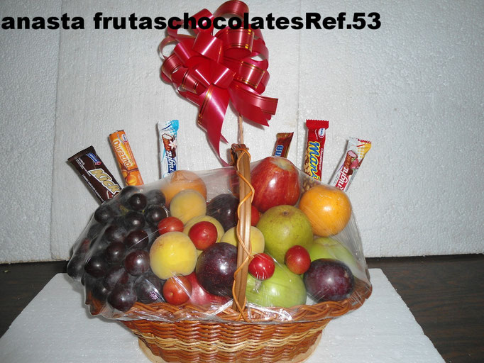 FLORISTERIA LOS FRUTALES CANASTA DE FRUTAS Y CHOCOLATES .REFERENCIA  N.0053