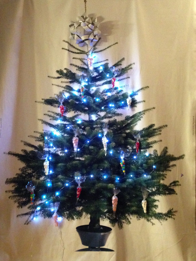 Sapin sur tissu Ikéa...