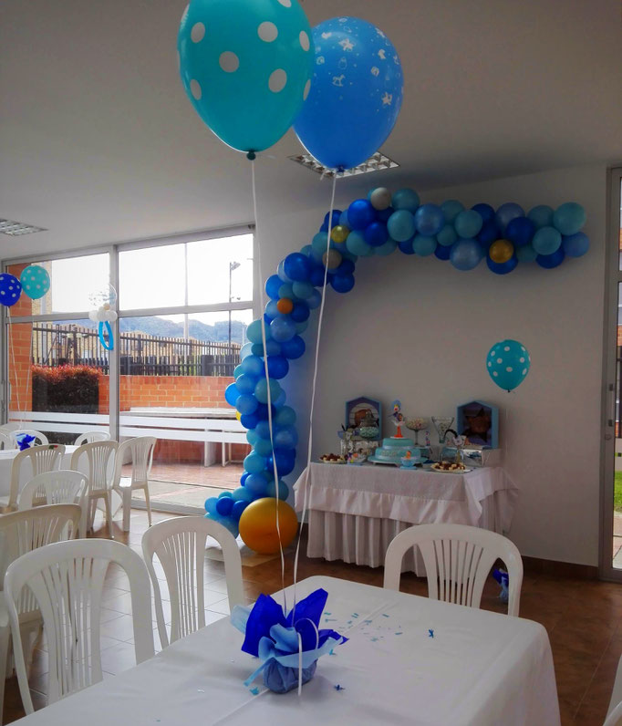 Decoración con bombas baby shower Cajicá Chía Bogotá