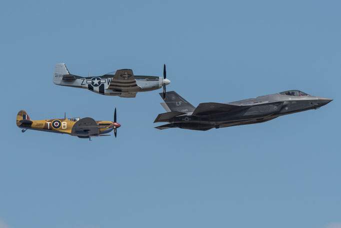 F-35A, Spitfire und Mustang P-51