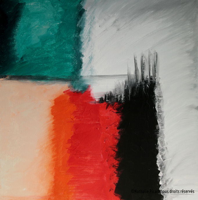 #53 Inaccessible Château, 60x60, Toile sur châssis