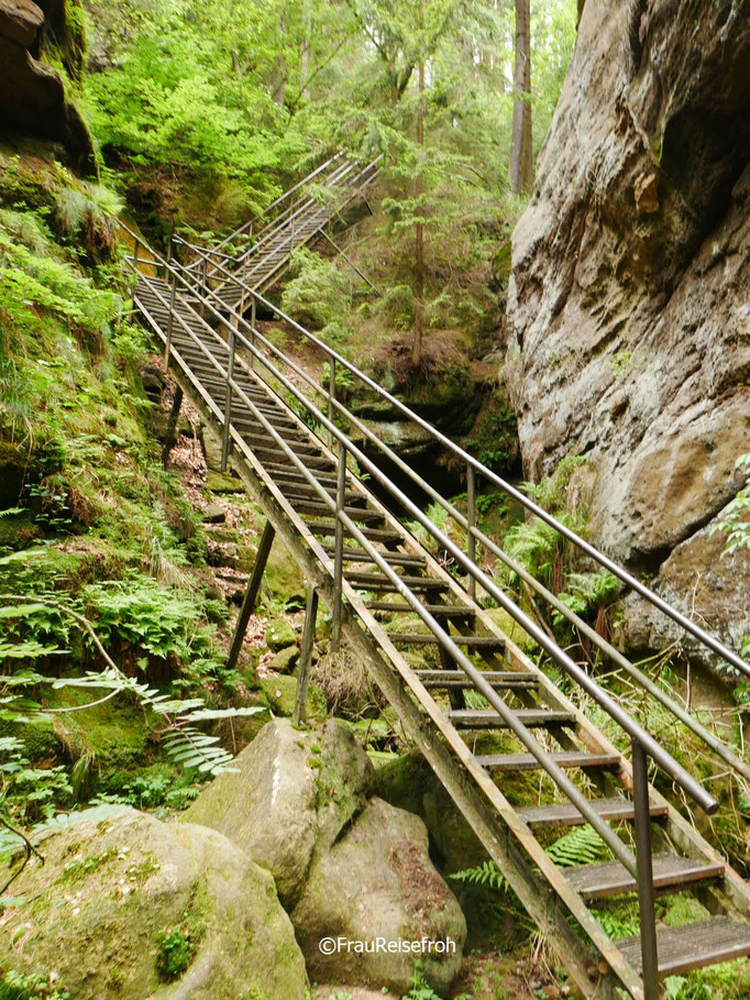 Treppen und Leitern auf dem Malerweg