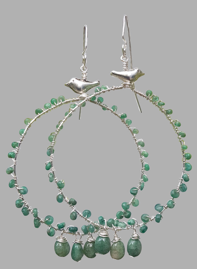 Smaragdvogel Ohrringe 115.00
