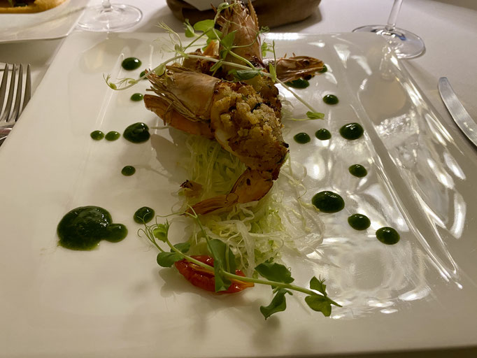 Gratinierte Garnelen