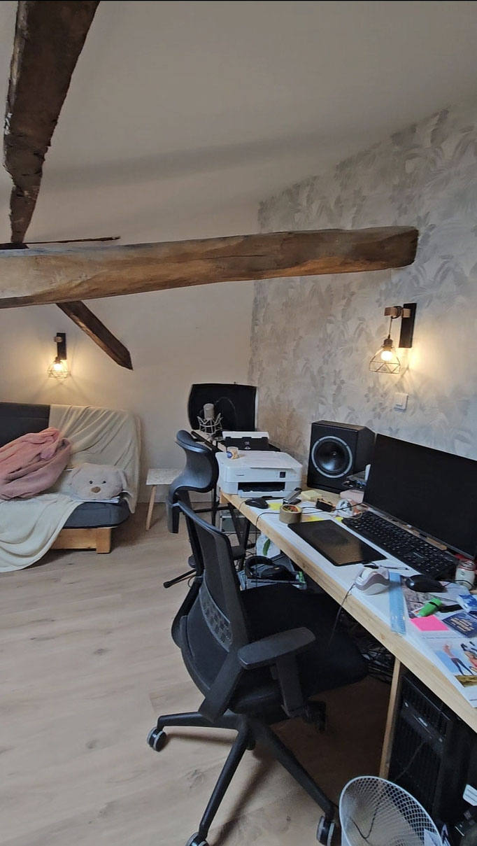 Bureau avant transformation en chambre de bébé neutre