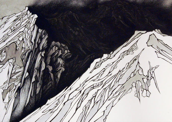 Immortal mountain crater / 728x1030(mm)
