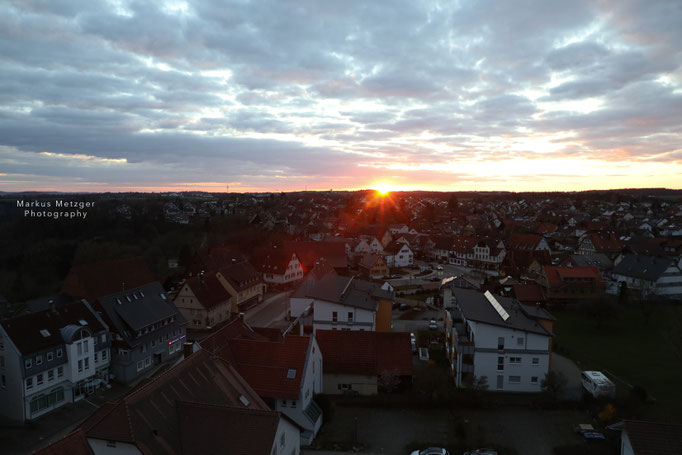 fotograf in alfdorf, https://www.markus1.de, markus, metzger, fotograf, rems murr kreis, alfdorf, vom Kirchturm abgelichtet, Sonnenuntergang in Alfdorf