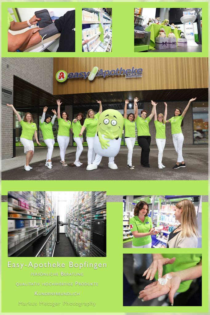 Apotheken-Shooting von der Easy Apotheke in Bopfingen, von Fotograf Markus Metzger im Rems Murr Kreis, Medizin Fotos, zu sehen: Apotheken-Team und Apotheken Fotos, www.markus1.de, https://www.markus1.de