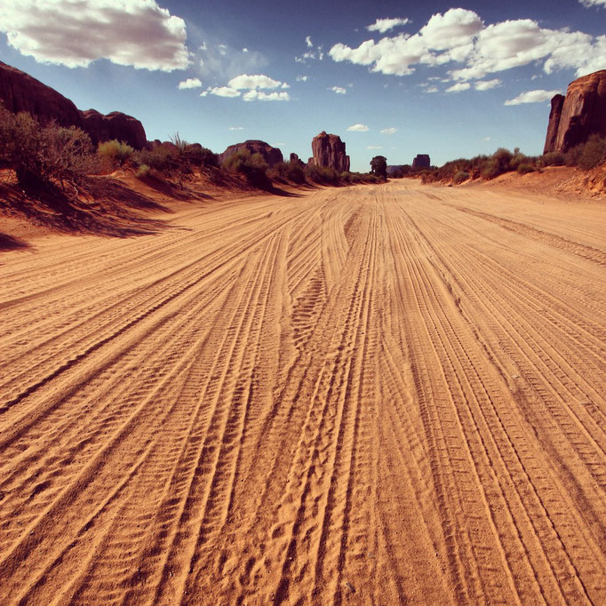 Tire tracks @ Monument Valley - by Joachim Köhler