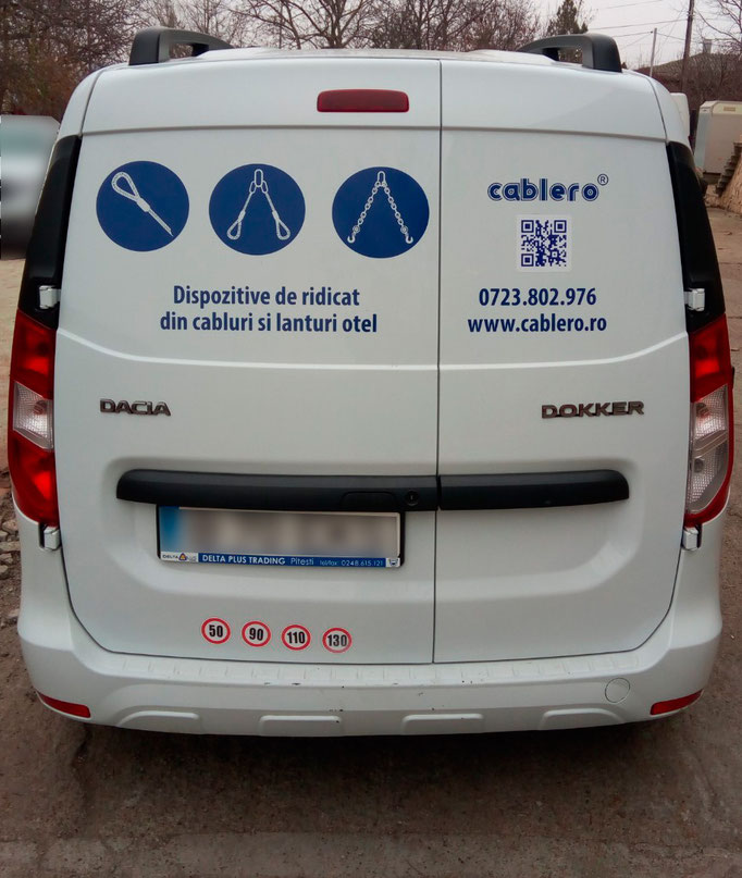 Car wrapping/branding for cable steel wire rope manufacturer (rear view)