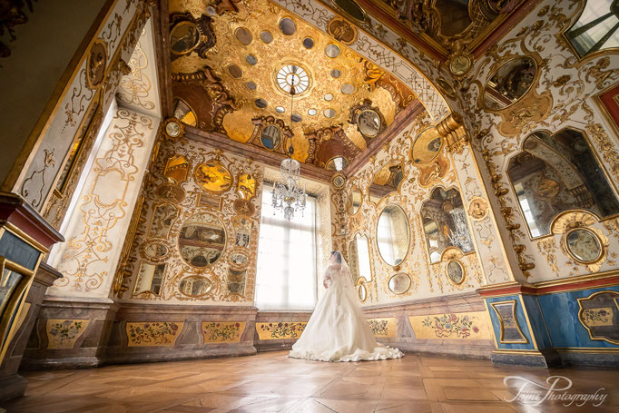 Brautpaarshooting im Spiegelkabinett Schloss Ludwigsburg 