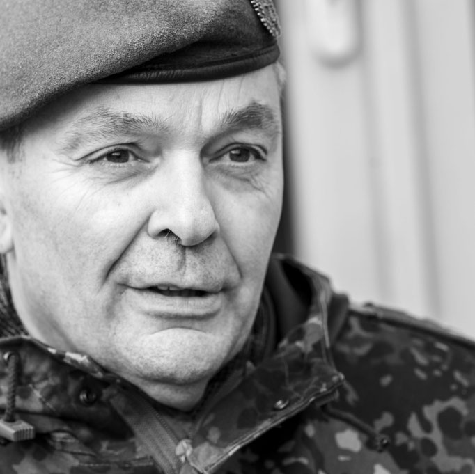 Alfons Mais, Generalleutnant und Inspekteur des Heeres beim Gesichter des Lebens Shooting 