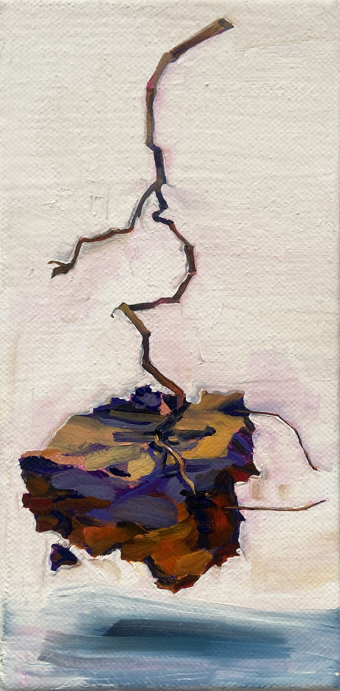 Pendant 2023 oil on canvas, 4 x 8" $200.