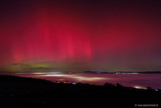 Polarlichter 2025 über dem Sempachersee