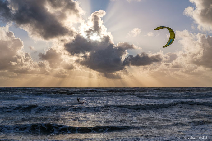 Kiter in Hörnum, Sylt, Deutschland