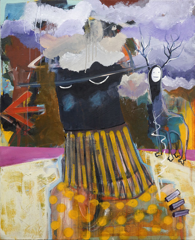 Philipp Kummer | hold on hold on | 2024 | Öl Acryl auf Leinwand | 100x80cm