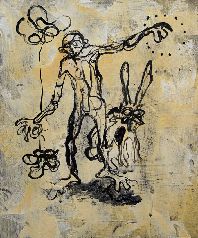 Philipp Kummer | the long bright night | 2024 | Acryl auf Holz | 30x25cm