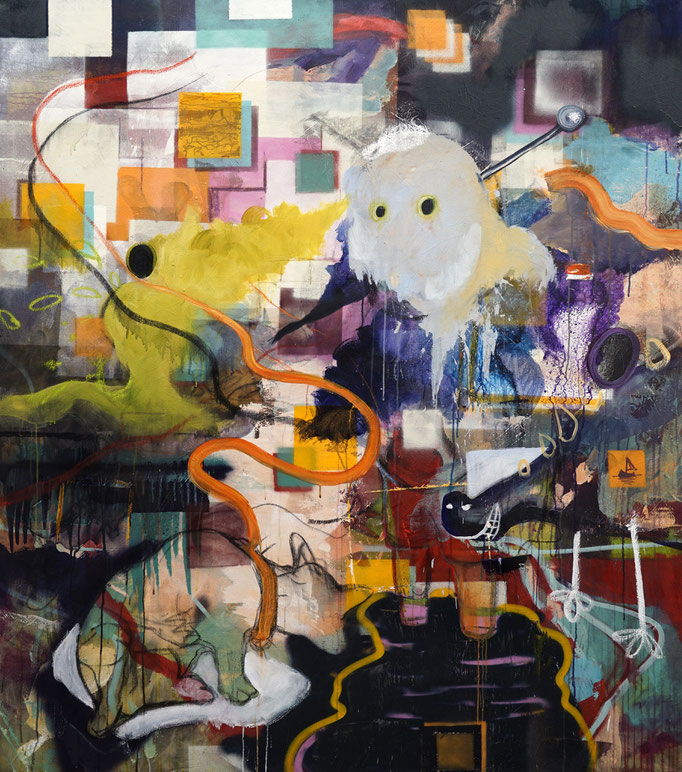 Philipp Kummer | Schmuckeremit | 2024 | Öl Acryl auf Leinwand | 170x150cm