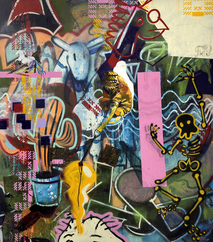 Philipp Kummer | a place of silent reflection | 2024 | Öl Acryl auf Leinwand | 230x200cm