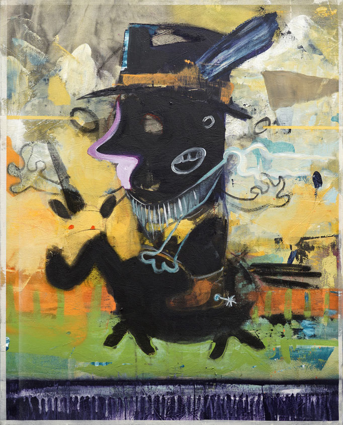 Philipp Kummer | people around here dont think that way | 2024 | Öl Acryl auf Leinwand | 100x80cm