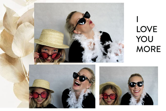 Beispiel für ein Drucklayout mit mehreren Bildern auf unserer Hochzeit mit unserer Fotobox