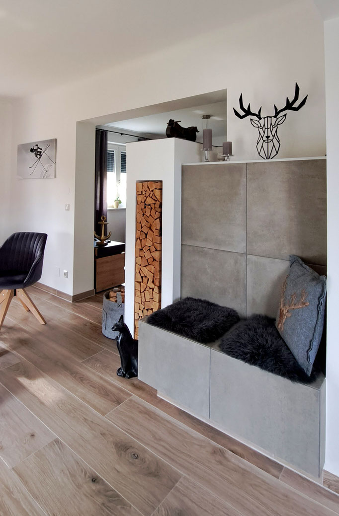 Innenarchitektur - Kombiofen mit Feinsteinzeug