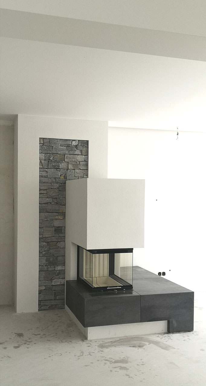 Dreiseitiger Kaminofeneinsatz von Spartherm 
